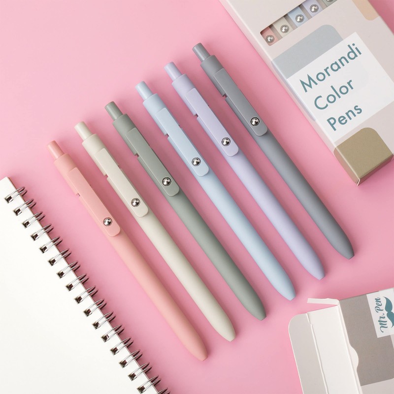 Mr. Pen - Retractable Fine Point Gel Pens, 6 Pack,