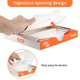 ECOOPTS Soup Freezer Bags 500 ml Reusable Soup & Sauce Liquid Storage Bags(Pack of 20)