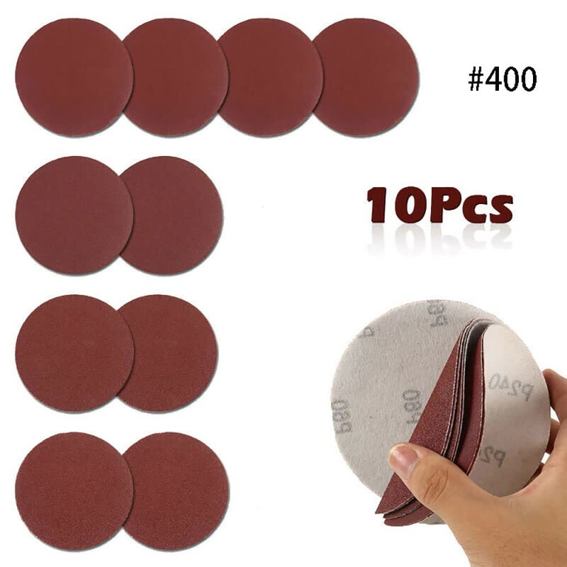10 Pcs 100mm 400 Grit Sanding Disc Set with Sanding