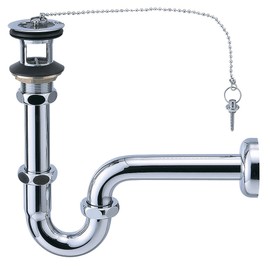 SANEI Drainage Parts, P Trap with Flare, Wall Drainage Type, Pipe Diameter 1.3 inches (32 mm) H71-32