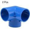 TOP-VIGOR 2Pcs 50mm 3 Way Elbow PVC Pipe Fitting, Tee