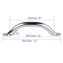 Pebbly Beach 9 inch Boat Grab Handle 316 Stainless Steel Marine Handle Handrai Multipurpose