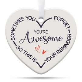 Gifts for Coworkers, Friends Christmas Ornaments, Thank You Gifts for Women, Teacher, Nurse, Sister, Best Friend, Ceramic Ornament