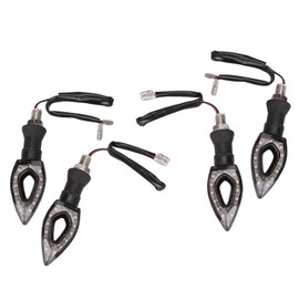 Twilight Garage 4PCS Universal Motorcycle Motorbike LED Turn Signal Indicator Light Blinker Amber for Yamaha R1 R6 FZ6 FZ1 FZ FJR Fazer XT WR TT-R