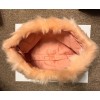 Ryan Roche For Beauty.com Nude Pink Faux Fur Cosmetic Bag