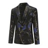 Cloudstyle Mens 2 Piece Floral Dress Suit One Button Dinner