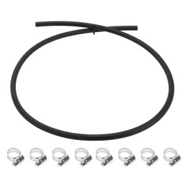 X AUTOHAUX 3/16" Fuel Line Kit 4.92ft Vacuum Hose Automotive Fuel Hose with 8 Clamps 1 Set