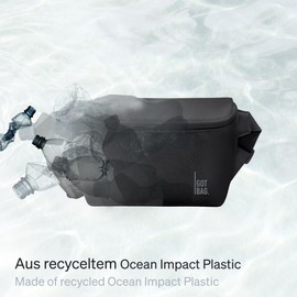 GOT BAG Bauchtasche Hip Bag 2.0 aus Ocean Impact Plastic | Gürteltasche Wasserabweisend | Stylische Umhängetasche mit verstellbarem Gurt (Black)