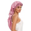 DEMAZALO Long Bonnet, Hair Bonnets for Braids, Silk Satin Bonnet