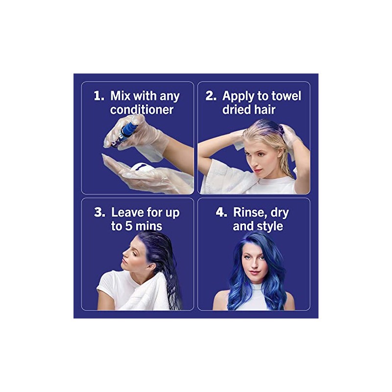 Schwarzkopf LIVE Colour Drops Vegan Semi-Permanent Blue Hair Colour, 2