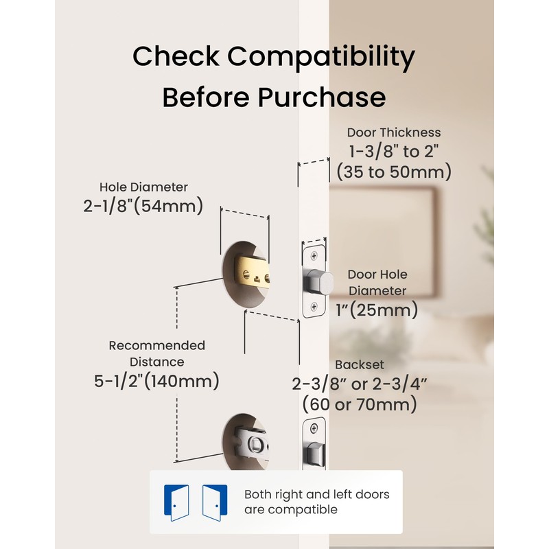 DESLOC Smart Door Lock C100 Keyless Entry Door Lock with