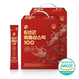 Cham & Deul Hwangto Nongwon 참앤들황토농원로팜 6년근흑홍삼스틱 10g x 100포 1박스 Cham & Del Hwangto Farm 6-Year-Old Black Red Ginseng Stick 10g x 100 Packs 1 Box