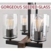 6 Pack Clear Seeded Glass Lamp Shades, 5.9in Height, 3.9in