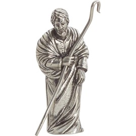 DANFORTH - Joseph, Tiny Pewter Nativity Scene Figurine, Creche Collectible, Advent & Christmas Decoration, Christian, Made in USA, Measures ⅞” Wide and 2” High