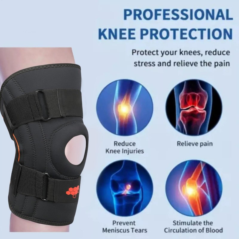 Knee Brace for Sports | Shock-Absorbing Breathable Pads - Mesh