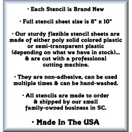 New Hampshire Stencil United States Of America Outline Silhouette Design 8" x 10" Reusable Plastic Sheet S1332