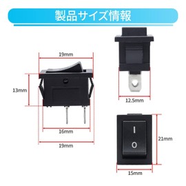 Mirhua Car Switch, SPST Minion/Off Toggle Switch 2 Pin AC 125V-250V Auto Motorcycle Boat Cutting Small Fan Small Appliances 10pcs AC125V-250