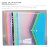 NUOBESTY 6pcs Binder Pockets with Snap Button Document Pouches for