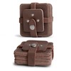 Hide & Drink Leather Coasters Set of 8, Premium Leather