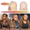 Body Wave Highlight Lace Front Wigs Human Hair 28 Inch