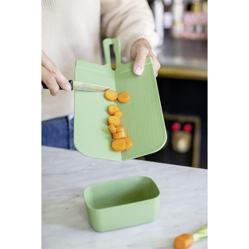 Snap S Chopping Board Natural Leaf Green