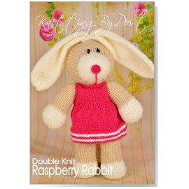 Knitting Pattern Raspberry Rabbit from Knitting by Post - Spring is in The Air with This Sweet Bunny in Biege, Cream and Pink
