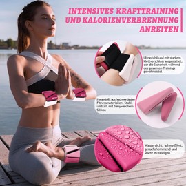 BECOJADDE Ankle Weights Set of 2 (0.45 kg each) for Women Men Weight Cuffs for Legs and Arms Adjustable Wrist Weights for Home Pilates Jogging Walking Workout Yoga Pink