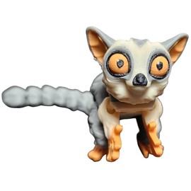 Bush Baby Fidget Toy – 3D Printed Articulated Galago | Magnet & Keychain Option - Billy the Bush Baby: Bush Baby - Toy