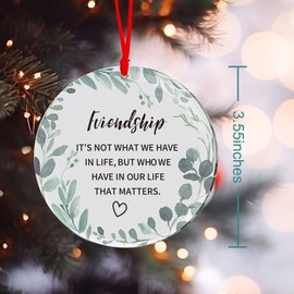 Best Friend Christmas Ornaments Gift，Friendship Ornaments for Friends Best Friend Ornament Keepsake Xmas Tree Besties Forever Ornament Friends New Year Keepsake