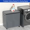 120 L Large 2 Section Laundry Hamper with Lid and