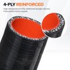 BEIJIULI 4" ID Straight Silicone Hump Coupler Hose with Stainless