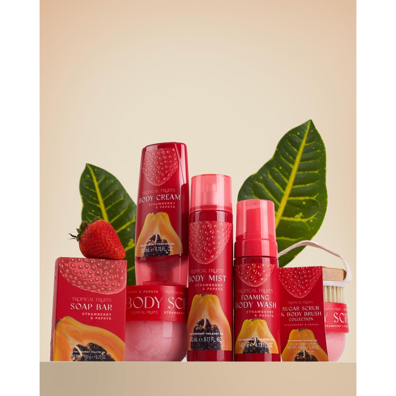 Tropical Fruits Strawberry and Papaya Body Cream 200 ml