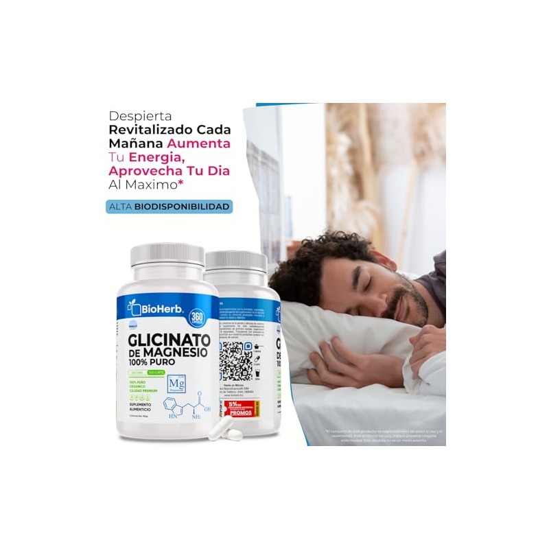 BioHerb® | Glicinato de Magnesio para Sueño y Relajación con