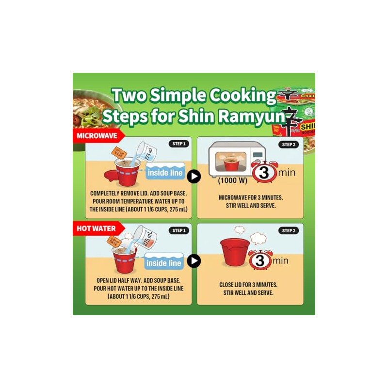 Nongshim Shin Ramyun vegano, 2.64 onzas, paquete de 6