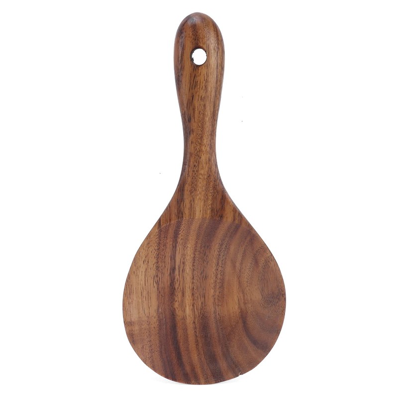 Shanrya Wooden Large Serving Rice Paddle, 18cm Rice Spoon, 1