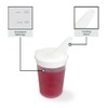 Plastic Cups with Adjustable Feeding Lid - Pack of 6