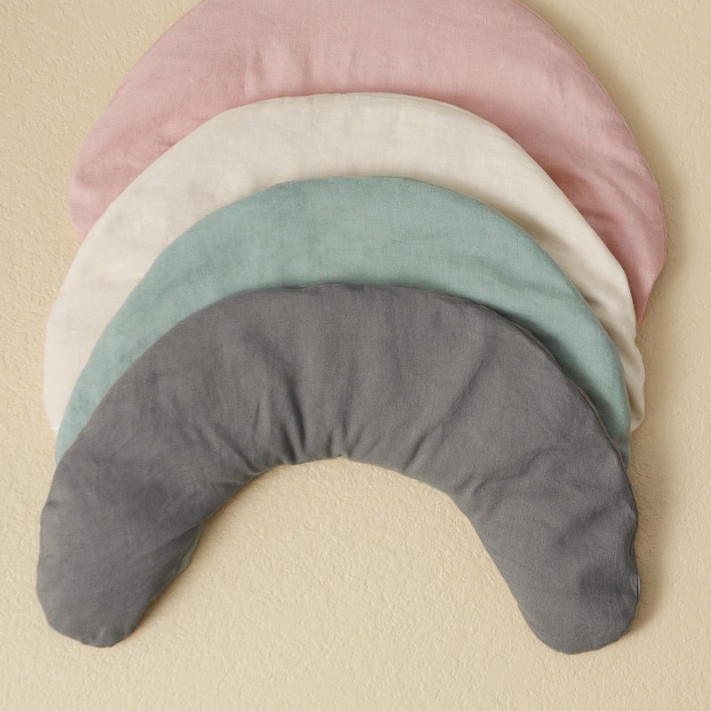 Bucky Linen Hot & Cold Neck Pillow, Natural Buckwheat Filling,