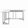 NTENSE Gaming L Desk with CPU Stand, White