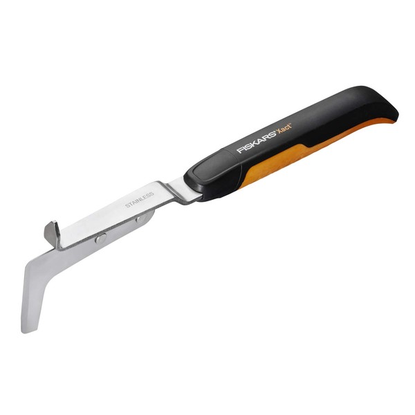 Fiskars Xact Small Weeding Knife, Length: 33.8 cm, Black/Orange, High Steel/Plastic, 1027045