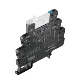 WEIDMULLER, 1984570000, TERMSERIES, Relay Module, Number of Contacts: 1, CO Contact Agni, Rated Control Voltage: 24 V DC ±20%, Continuous Current: 6 A, Screw Connection, Test Button Available: No