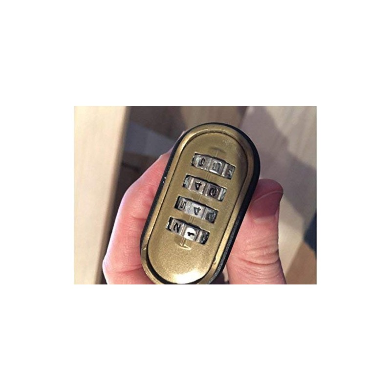 Homezone® Heavy Duty Combination 4 Digit Shed Padlock Brass Security