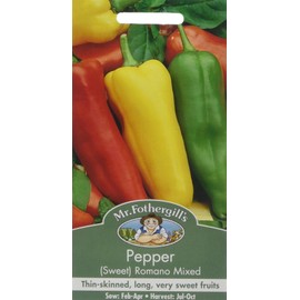 Mr Fothergill's 23487 Vegetable Seeds, Pepper (Sweet) Romano Mixed