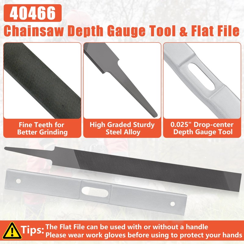 superbobi 27742 Chainsaw Depth Gauge Tool & Flat File, 0.025"