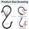 12PCS S-Shaped Hooks for Hanging, 3.5-Inch Heavy Duty S-Shaped Hooks