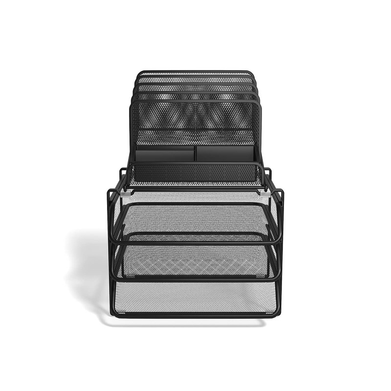 TRU RED Staples All-In-One Wire Mesh Desk Organizer, 10-Compartments, Accessory