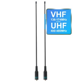TIDRADIO TD-771 Ham Radio Long Range Antenna 15.15 inch Long Range Dual Band VHF/UHF 144/430Mhz for UV-5R min 5RM BF-F8HP Pro K5 Plus,TD-H8,TD-H3 Plus,5RH Pro,DM32,BAOFENG Accessories, SMA-F, 2 Pack
