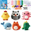 7CDXD - 6 Kit de Crochet para Principiantes, Animales Crochet