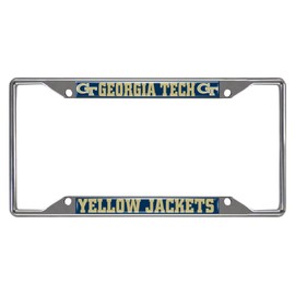 FANMATS 25009 Georgia Tech Yellow Jackets Chrome Metal License Plate Frame, Team Colors, 6.25in x 12.25in