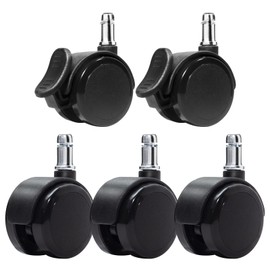 HUAERSICO Office Chair Castors - 11 mm x 22 mm, for Study Furniture Castors, Desk Chair Castors, Rubber Castors, Office Chair, Chair Castors, Gaming Chair Castors, etc., for All Types of Floors (2