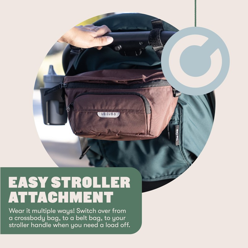 Colugo On-The-Go Stroller Organizer Insert with Zipper, Caddy with Cup
